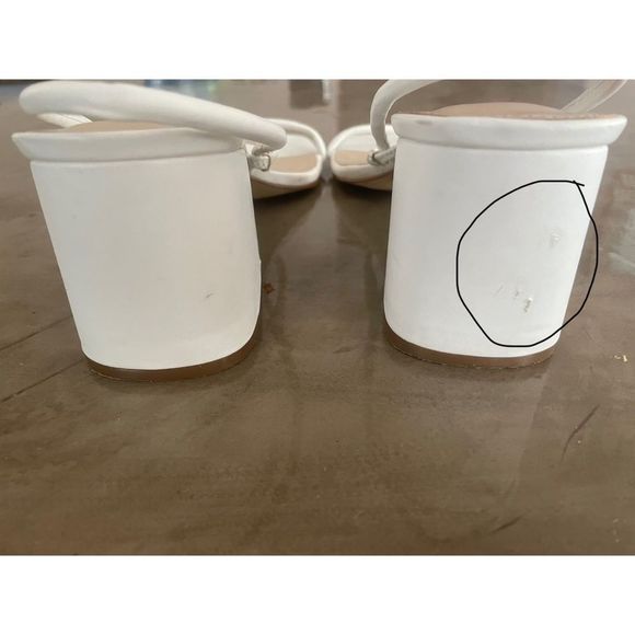 Marc Fischer White Strappy Block Heel - Picture 6 of 6